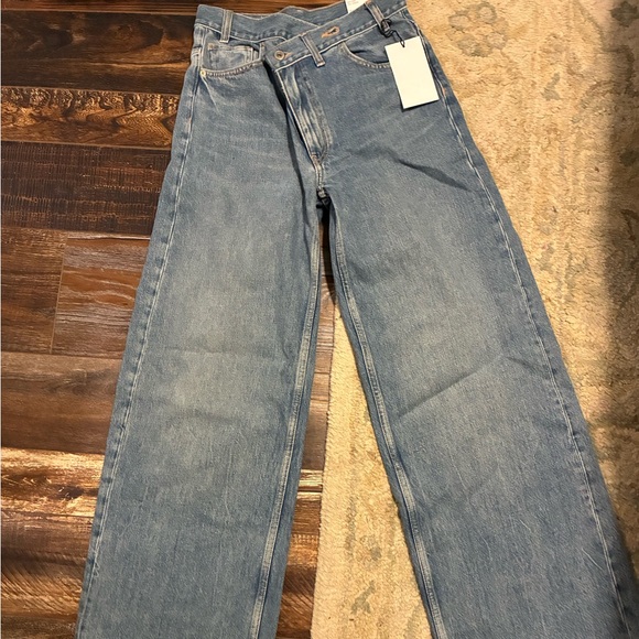 Zara Blue Flare Wide Leg Jeans - Picture 3 of 4